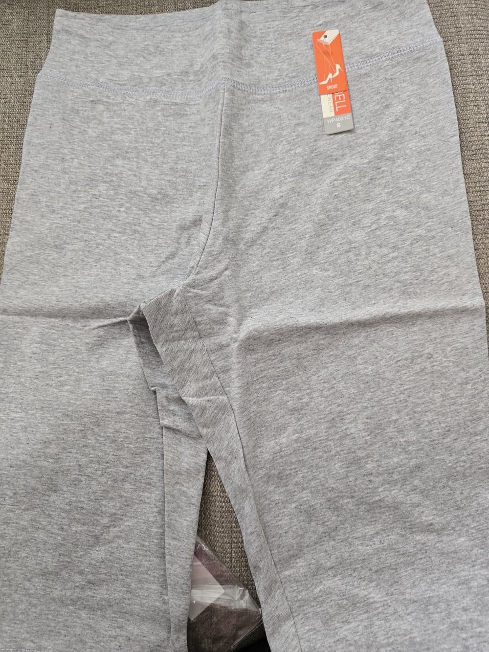 Heather Gray Biker Shorts with High Waist